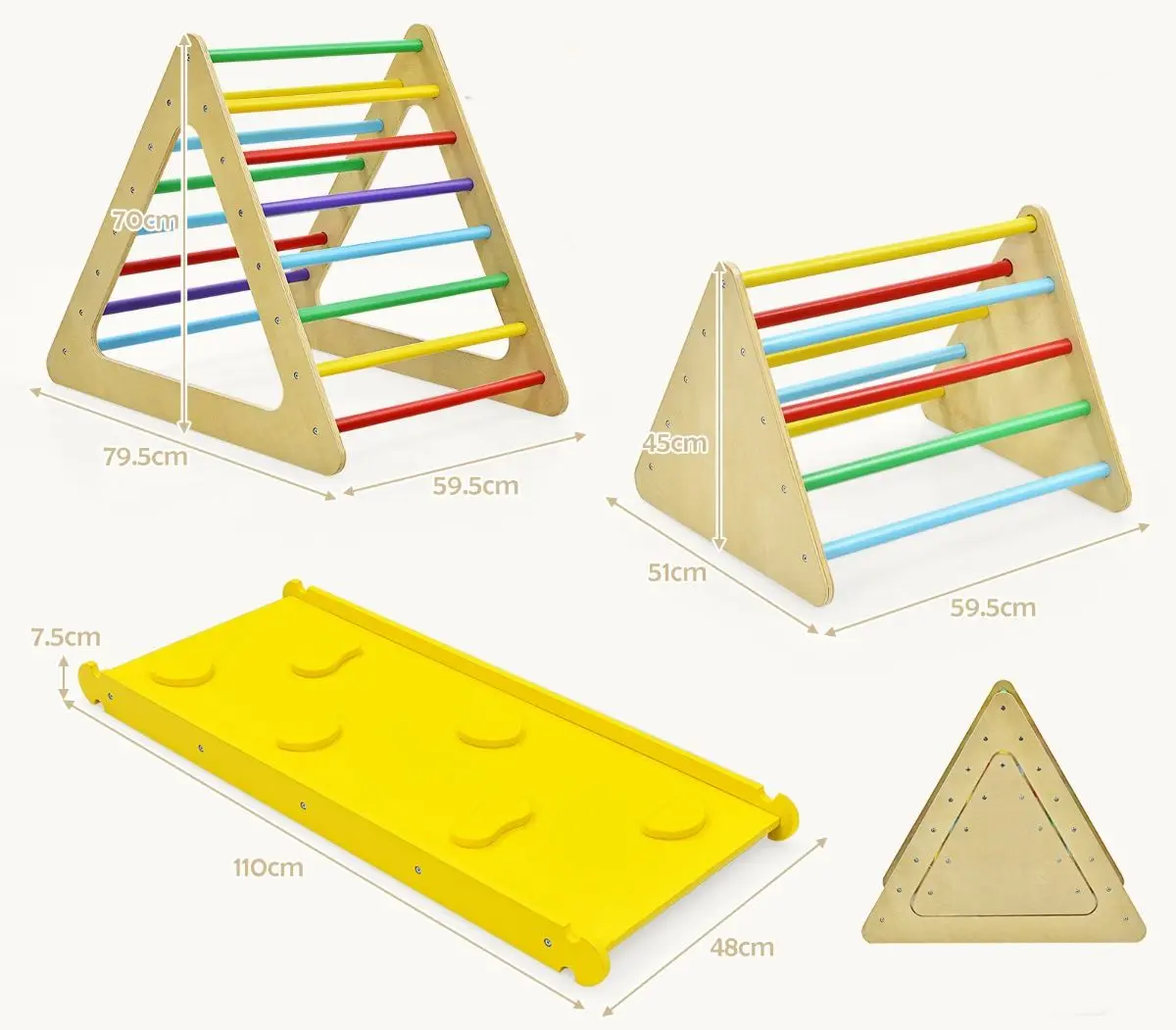 Лестница с мостиком Costway TY327951CL (Multicolor)