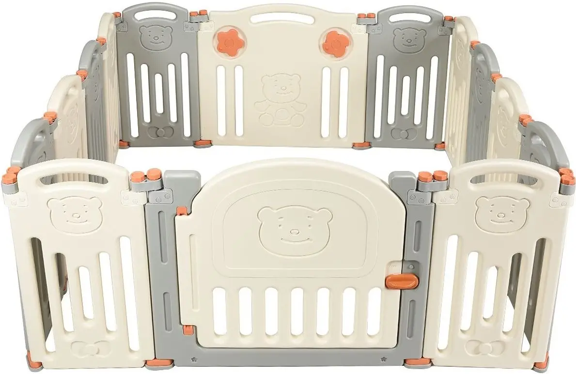 Tarc de joaca Costway BB5301BE (Beige/Gray)