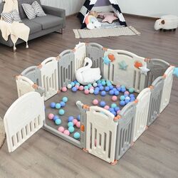 Tarc de joaca Costway BB5301BE (Beige/Gray) Thumb