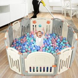 Tarc de joaca Costway BB5301BE (Beige/Gray) Thumb