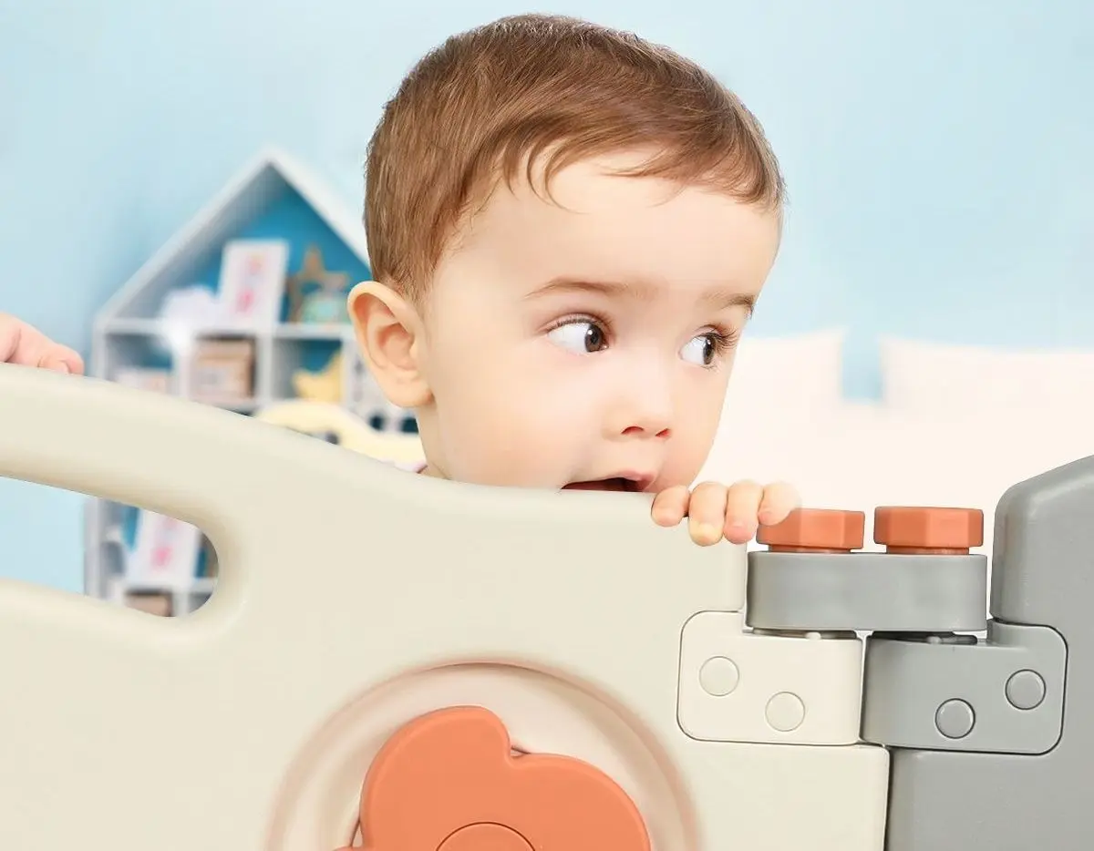 Tarc de joaca Costway BB5301BE (Beige/Gray)