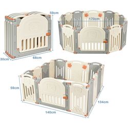 Tarc de joaca Costway BB5301BE (Beige/Gray) Thumb