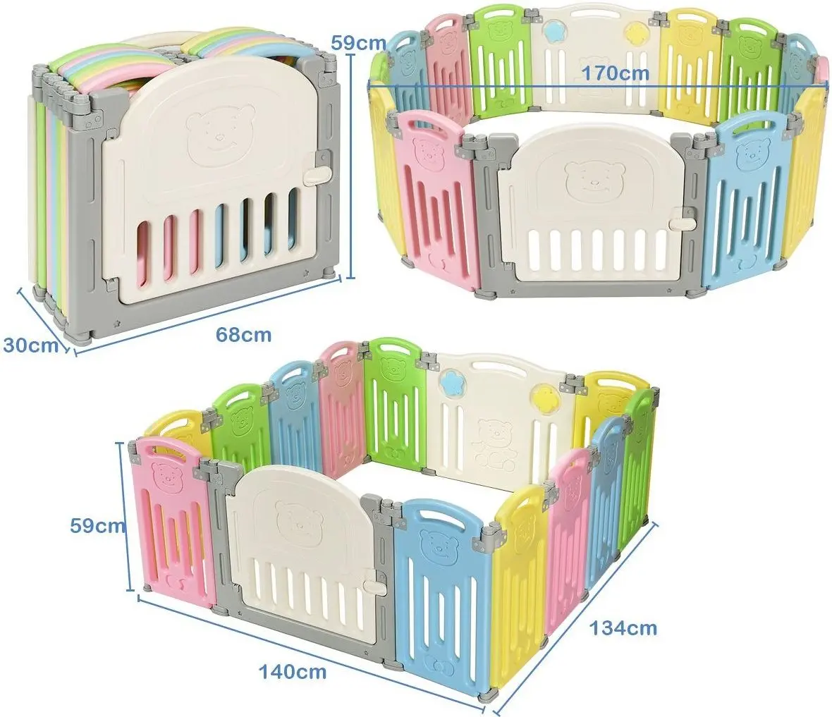 Tarc de joaca Costway BB5301CL (Multicolor)