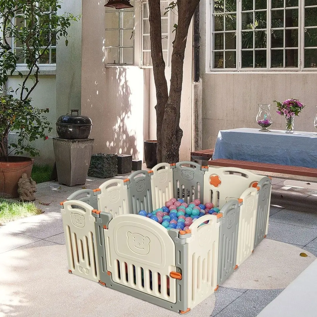 Tarc de joaca Costway BB5306 (Beige/Gray)