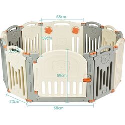 Tarc de joaca Costway BB5306 (Beige/Gray) Thumb