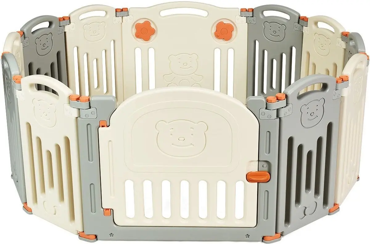 Tarc de joaca Costway BB5306 (Beige/Gray)