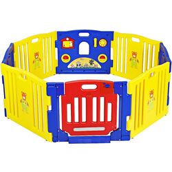 Tarc de joaca Costway BB5307 (Yellow/Blue/Red)