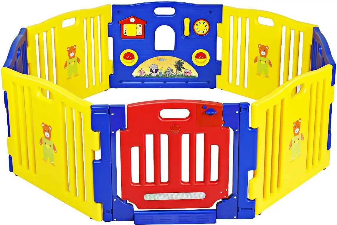 Игровой манеж Costway BB5307 (Yellow/Blue/Red)