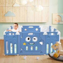 Tarc de joaca Costway BB5487BL (Blue/White) Thumb