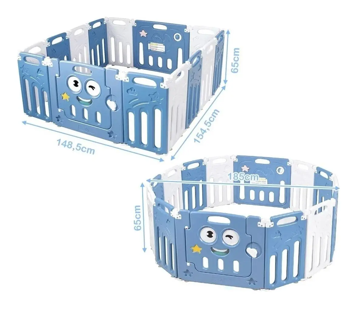 Tarc de joaca Costway BB5487BL (Blue/White)