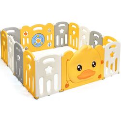 Tarc de joaca Costway BB5586 (Yellow/White/Gray) Thumb