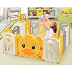 Tarc de joaca Costway BB5586 (Yellow/White/Gray) Thumb