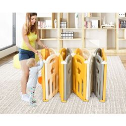 Tarc de joaca Costway BB5586 (Yellow/White/Gray) Thumb