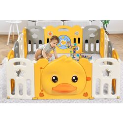 Tarc de joaca Costway BB5586 (Yellow/White/Gray) Thumb