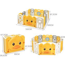 Tarc de joaca Costway BB5586 (Yellow/White/Gray) Thumb