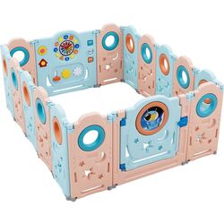 Tarc de joaca Costway BB5678 (Pink/Blue)