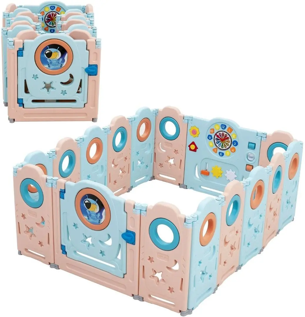 Tarc de joaca Costway BB5678 (Pink/Blue)