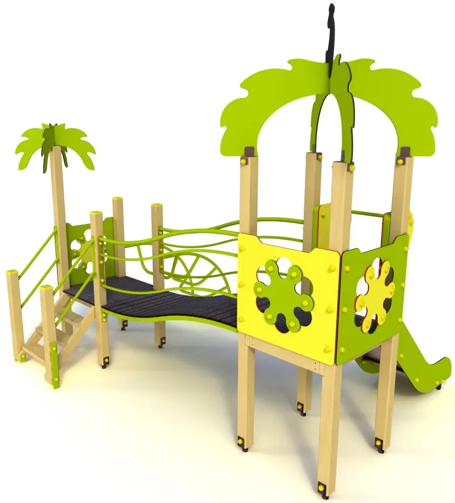 Игровой комплекс DastimArt 109 (Green/Yellow/Natural) - 4