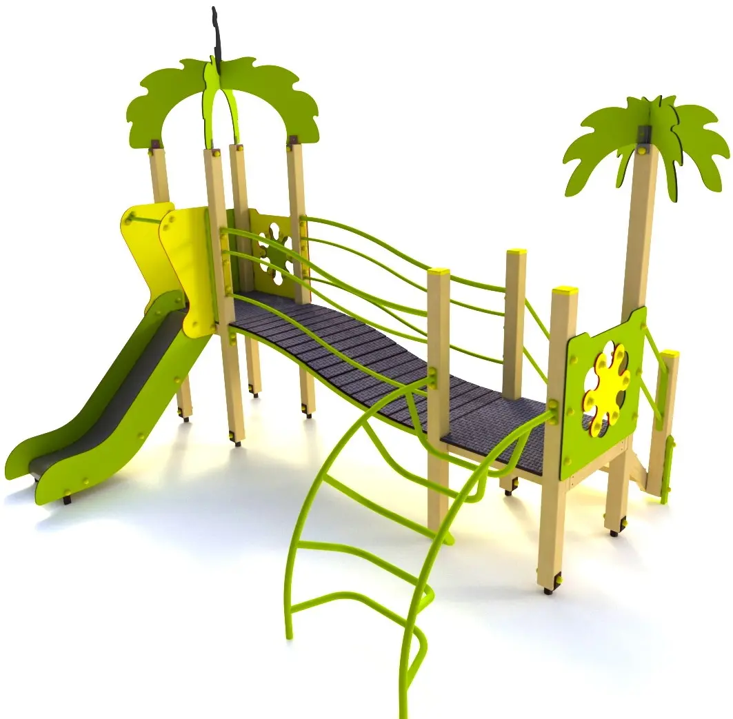 Игровой комплекс DastimArt 109 (Green/Yellow/Natural) - 2