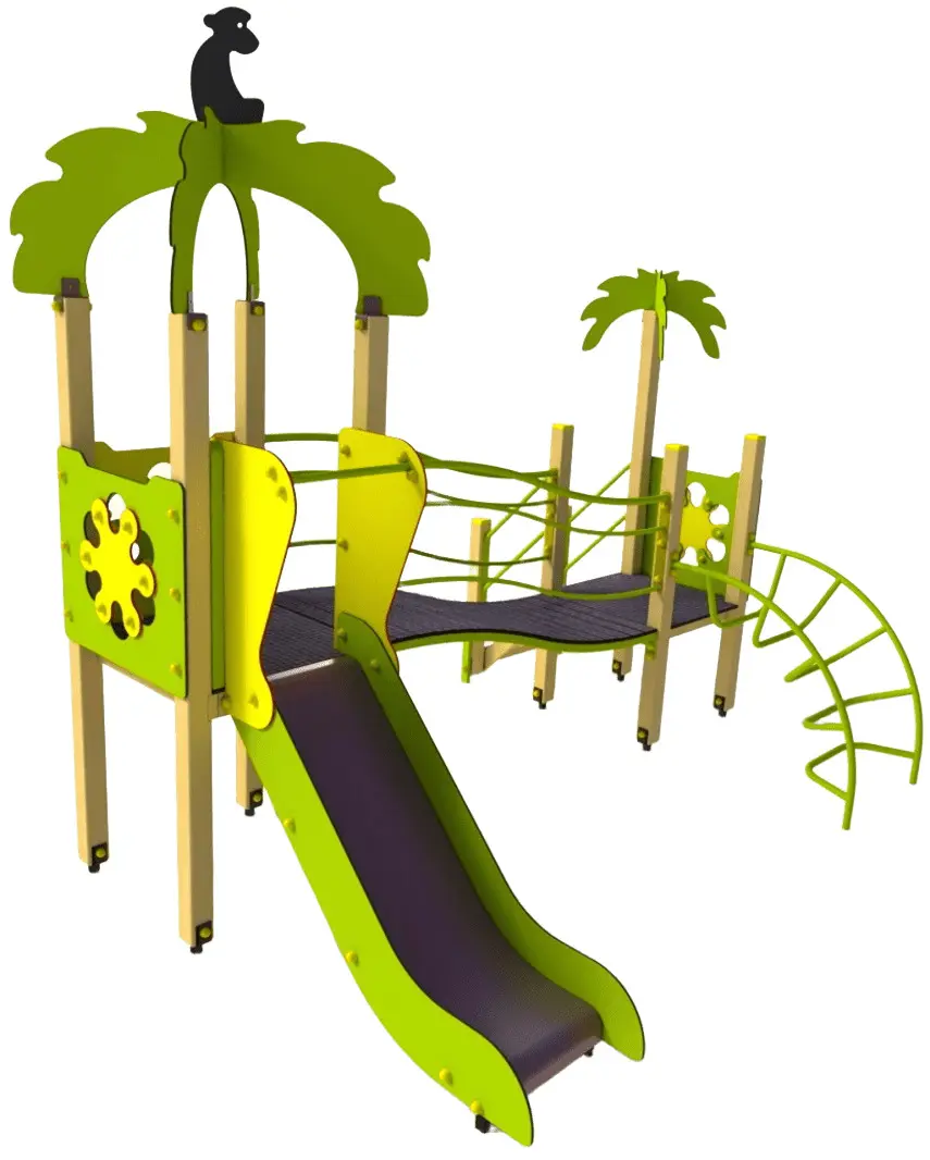 Игровой комплекс DastimArt 109 (Green/Yellow/Natural)