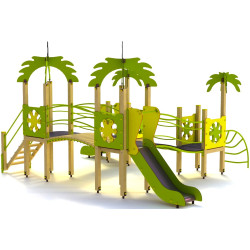 Игровой комплекс DastimArt 110 (Green/Yellow/Natural) Thumb