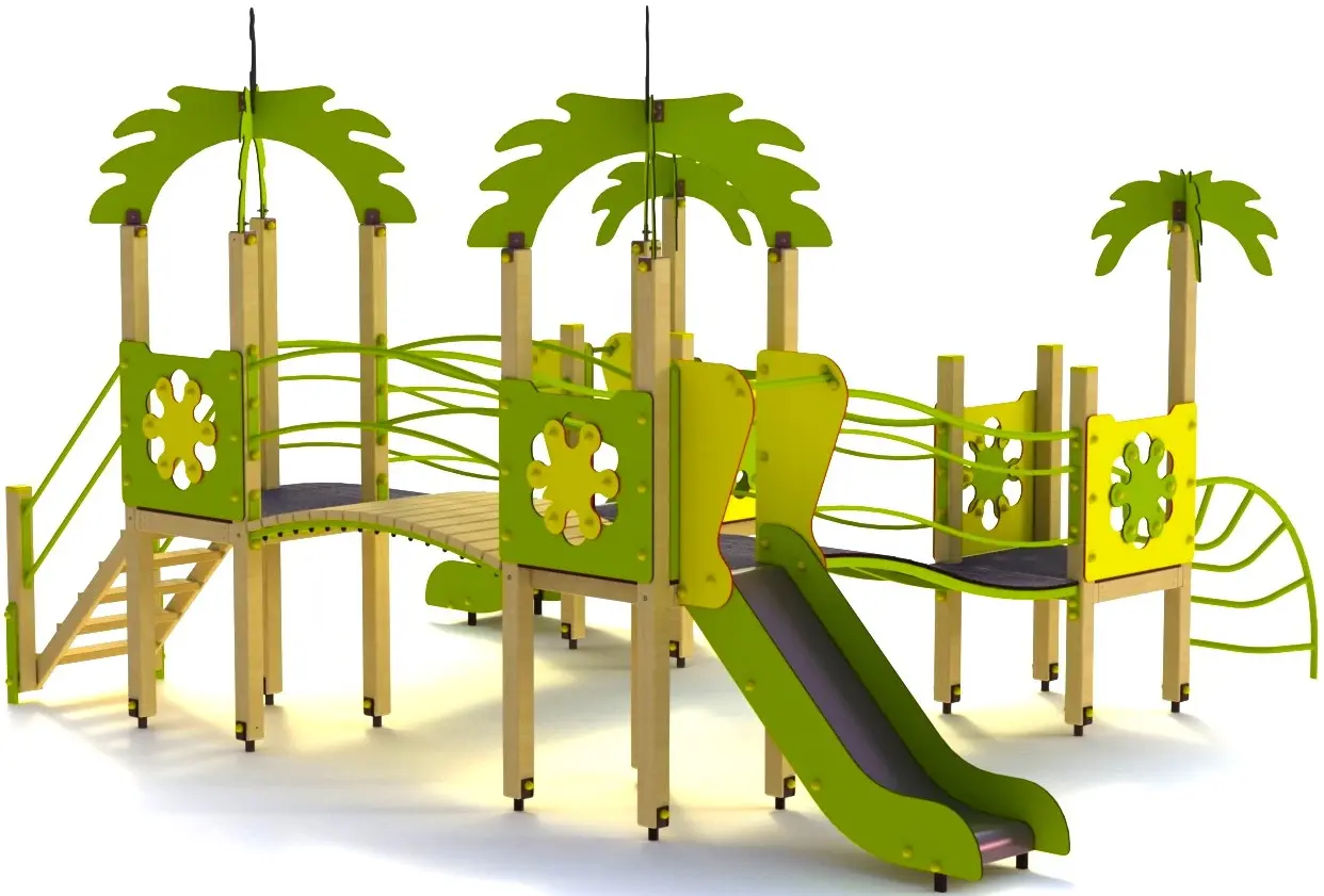 Игровой комплекс DastimArt 110 (Green/Yellow/Natural) - 3