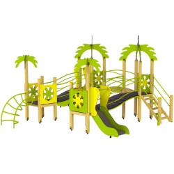 Игровой комплекс DastimArt 110 (Green/Yellow/Natural)