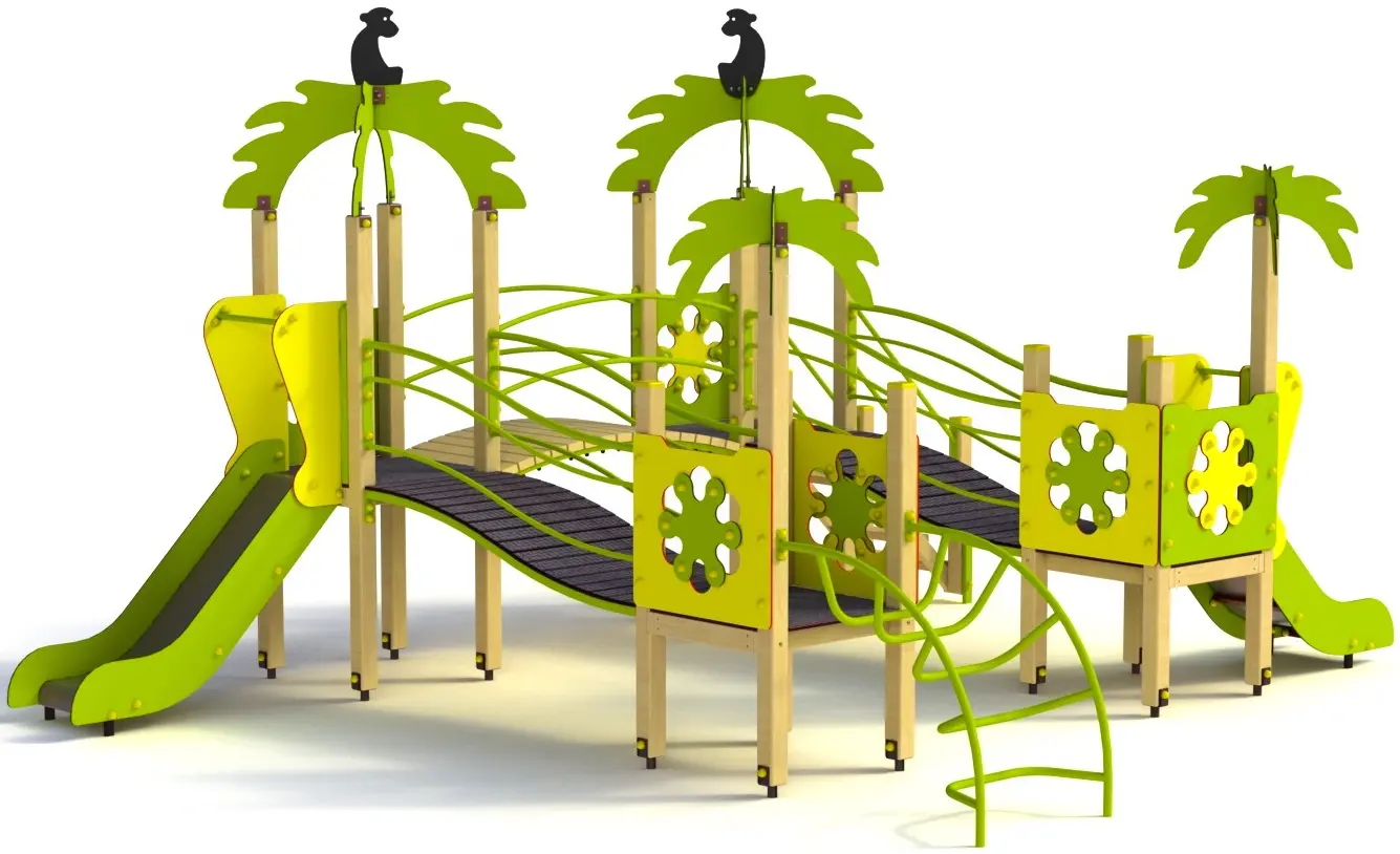 Игровой комплекс DastimArt 110 (Green/Yellow/Natural) - 2