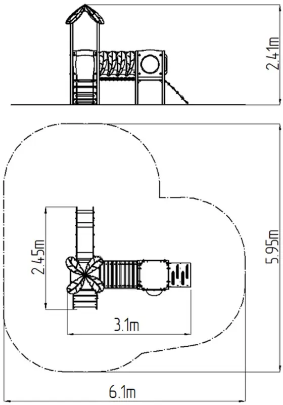 Игровой комплекс DastimArt 123 (Green/Yellow) - 2