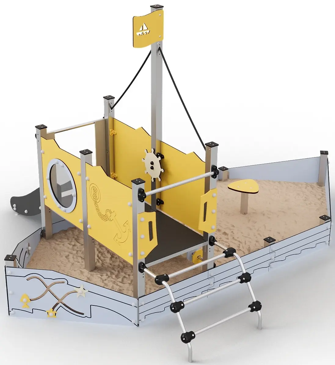 Игровой комплекс DastimArt 142.1 (Grey/Yellow) - 2