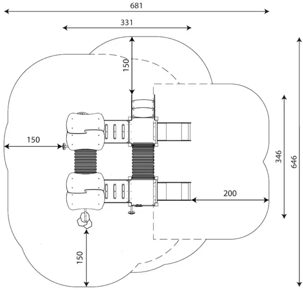 Игровой комплекс DastimArt 159 (Blue/Green) - 3