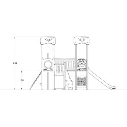 Complex de joaca DastimArt 161 (Grey/Green) Thumb