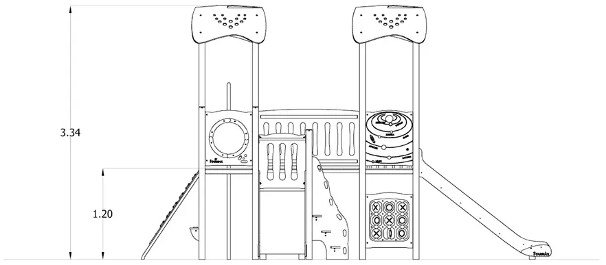 Complex de joaca DastimArt 161 (Grey/Green) - 4