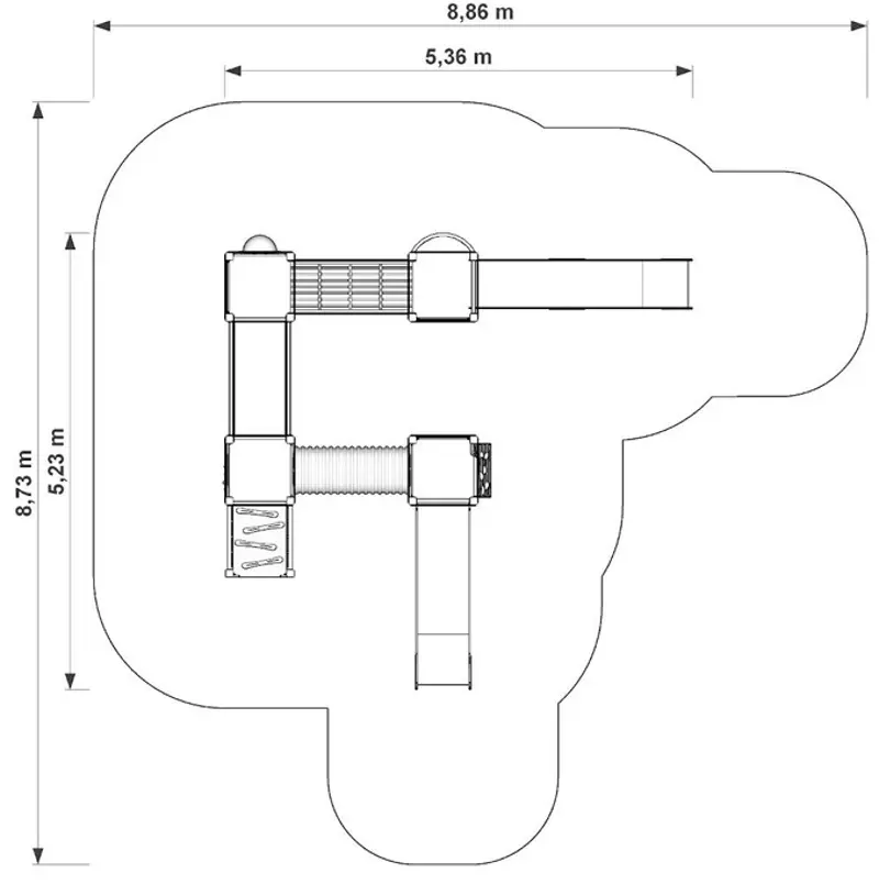 Игровой комплекс DastimArt 162 (Yellow/Grey/Orange) - 3