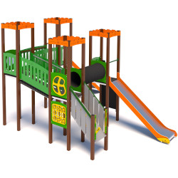 Игровой комплекс DastimArt 162.1 (Green/Orange/Grey) Thumb