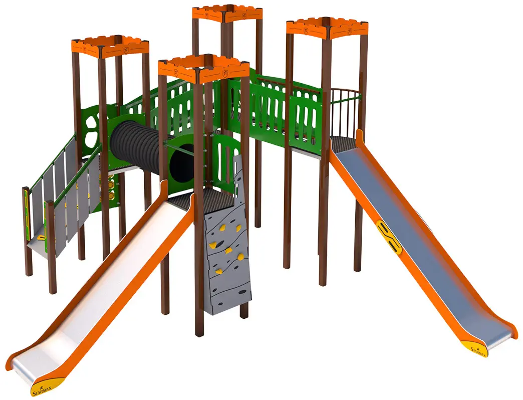 Игровой комплекс DastimArt 162.1 (Green/Orange/Grey)