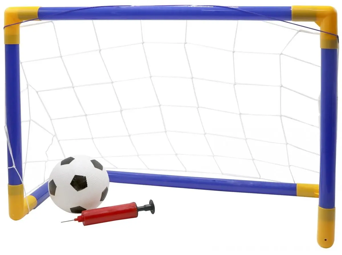 Set de fotbal Enero 3in1 GoalL Ball and Pump Set (Blue/Yellow)