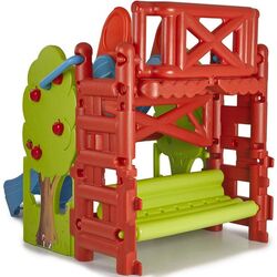 Tobogan pentru copii Feber Wood House 9590 (Green/Red/Blue) Thumb