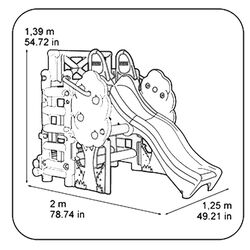 Tobogan pentru copii Feber Wood House 9590 (Green/Red/Blue) Thumb