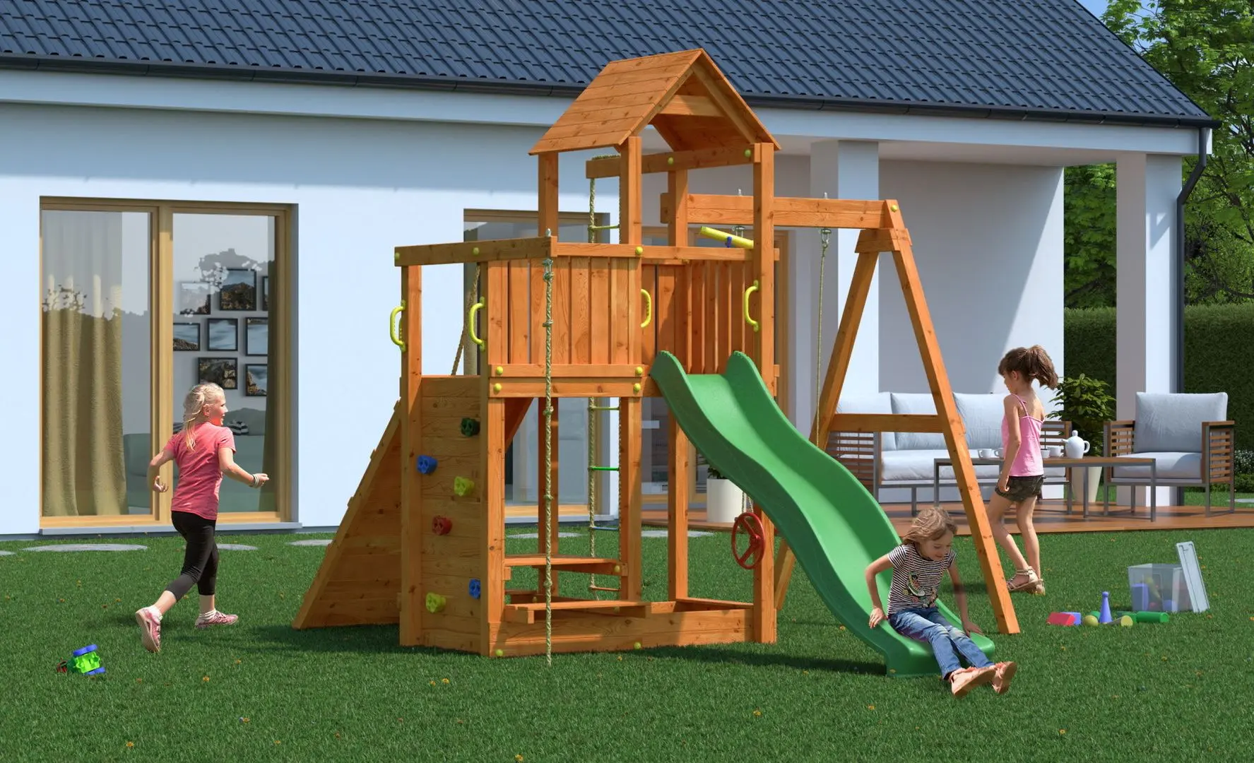 Complex de joaca Fungoo Activer (Wood Teak)