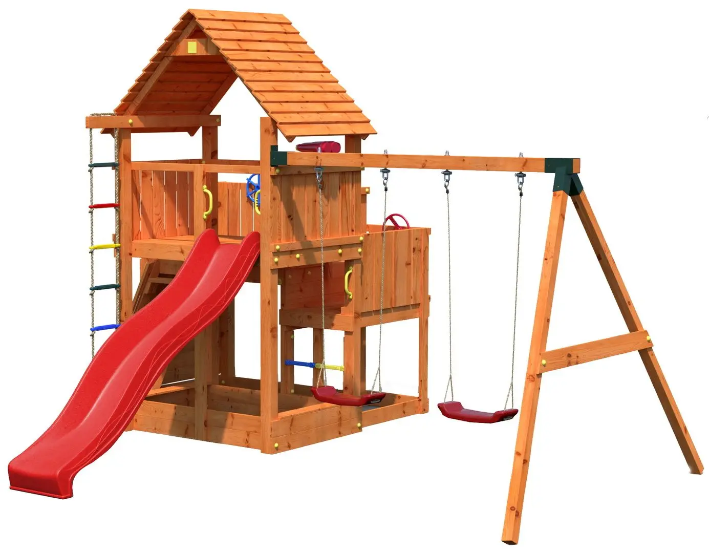 Complex de joaca Fungoo Big Leader Move Red (Wood Teak)