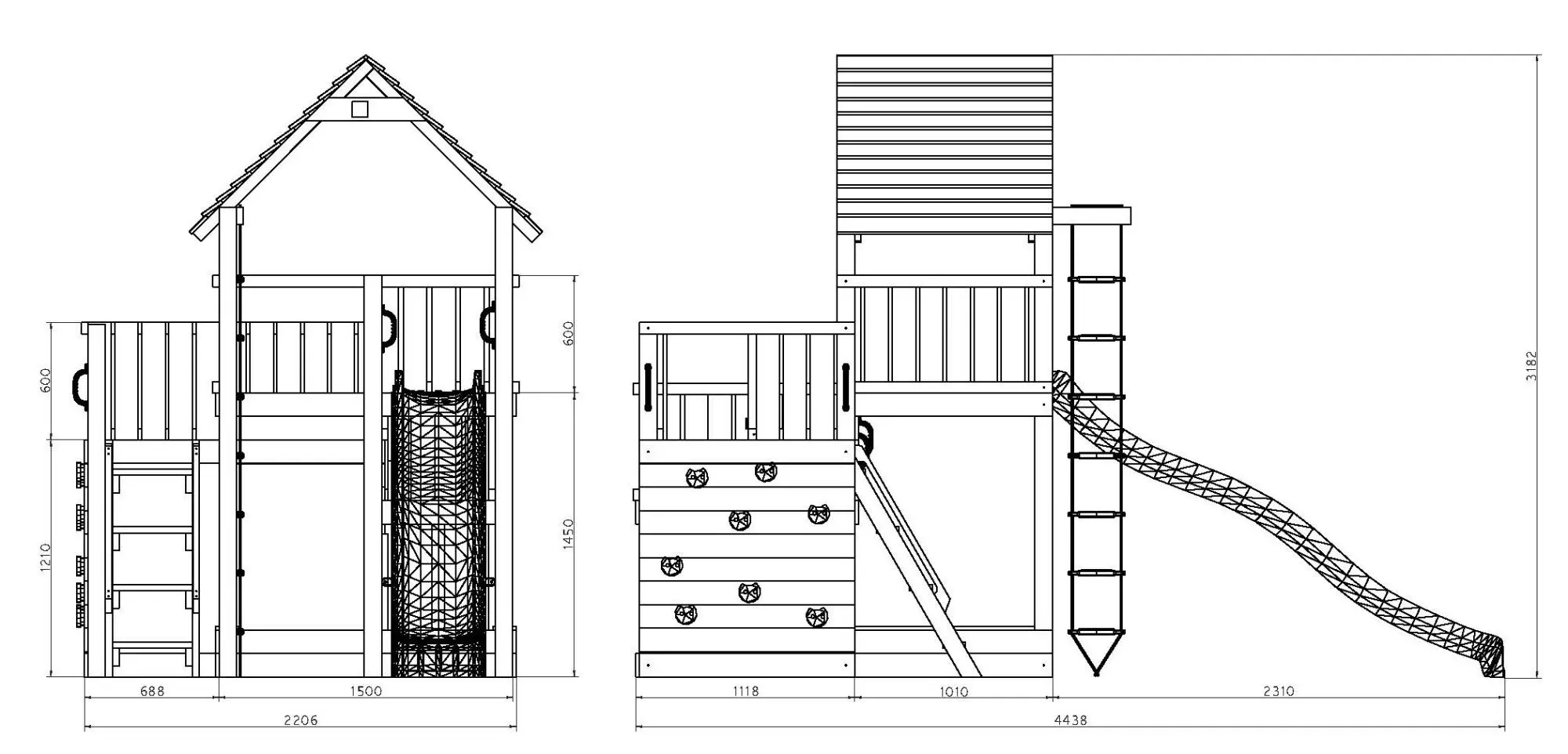 Complex de joaca Fungoo Big Leader (Wood Teak)