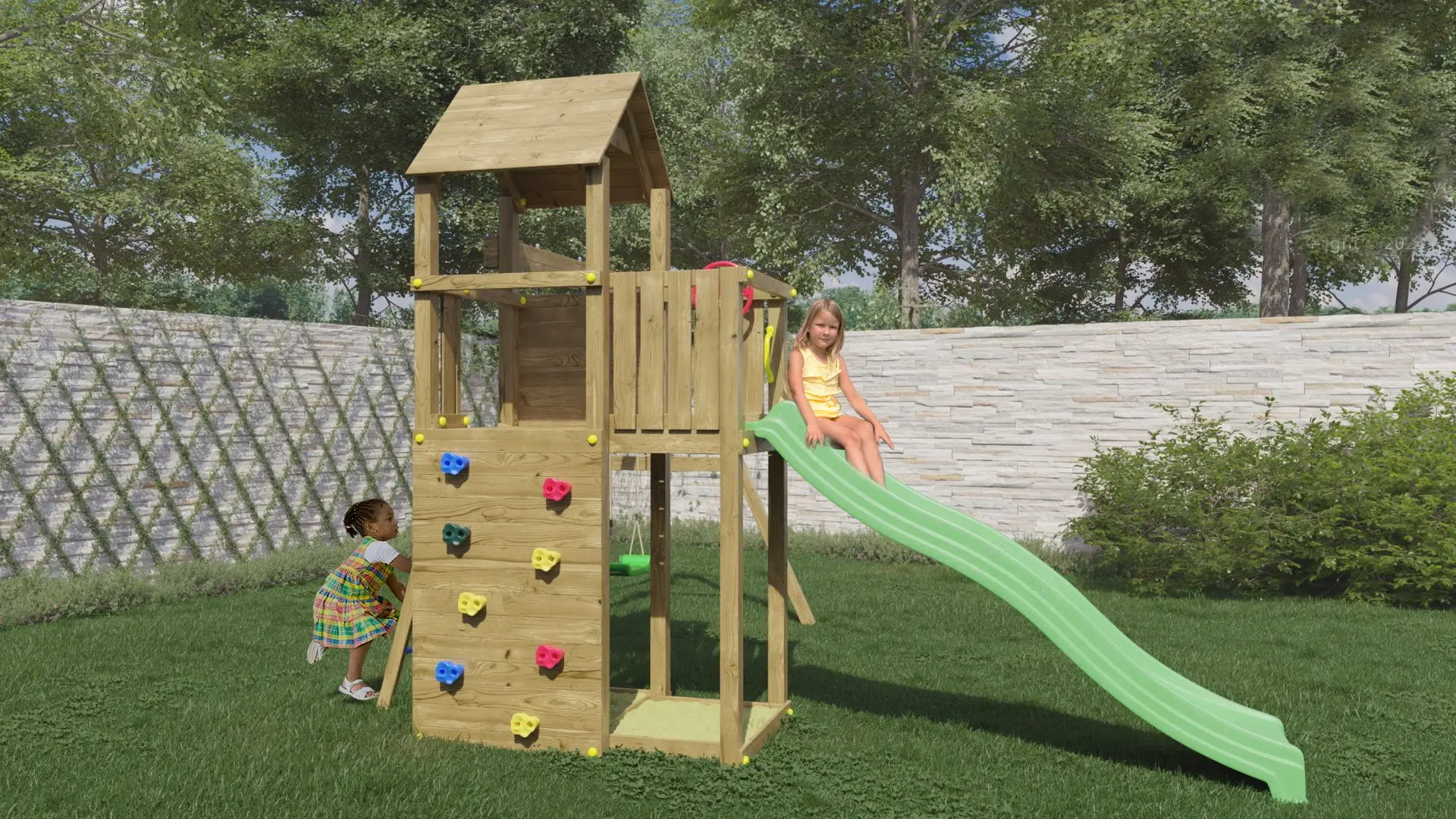 Complex de joaca Fungoo Boomer 3 (Wood KDI)