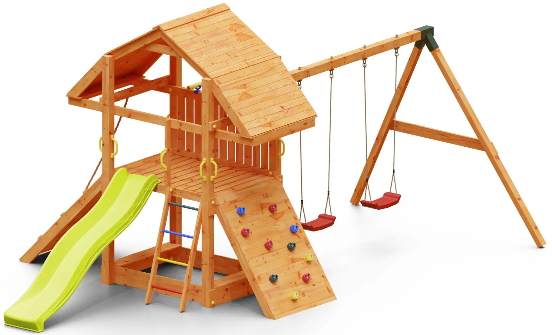 Complex de joaca Fungoo Buffalo Move Red (Wood Teak)