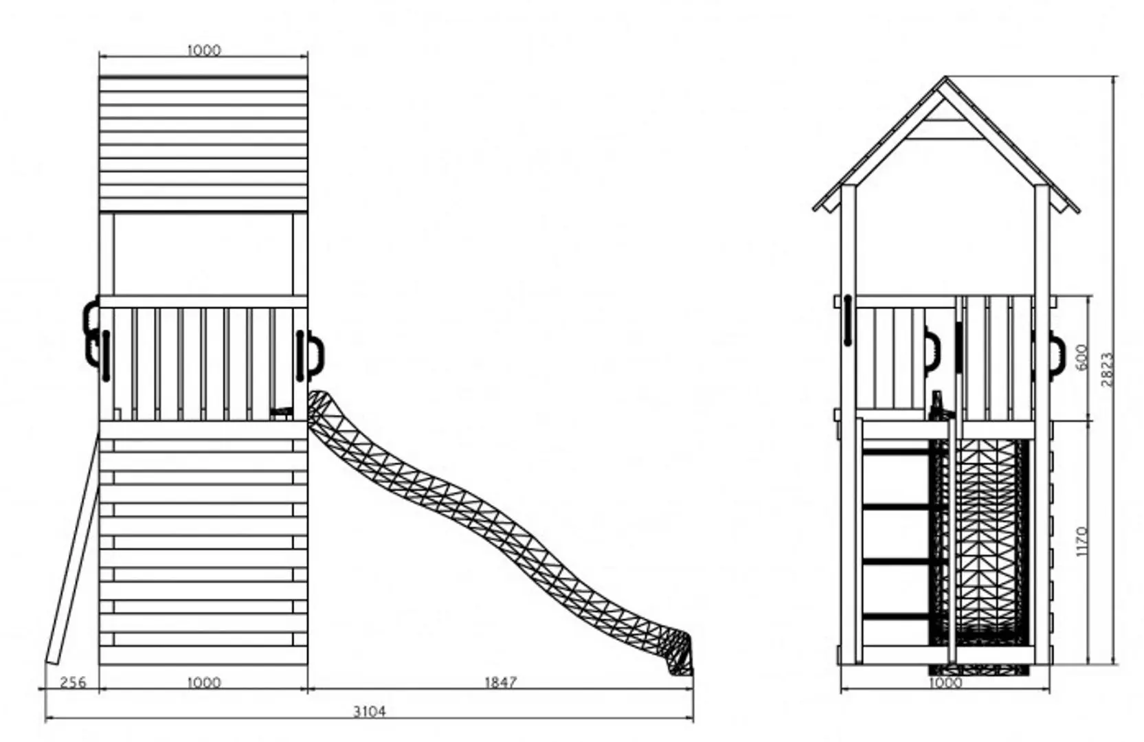 Complex de joaca Fungoo Carol 1 (Wood KDI)