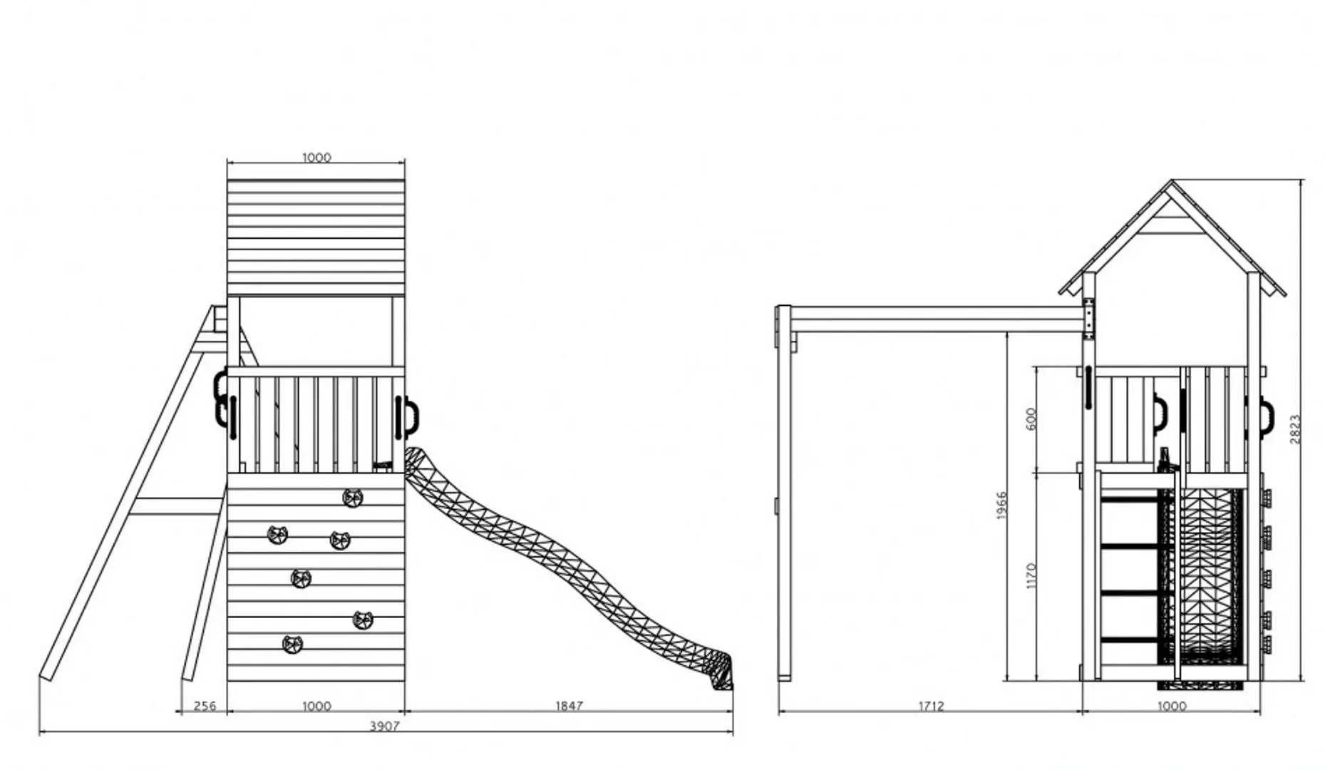 Complex de joaca Fungoo Carol 2 (Grey)
