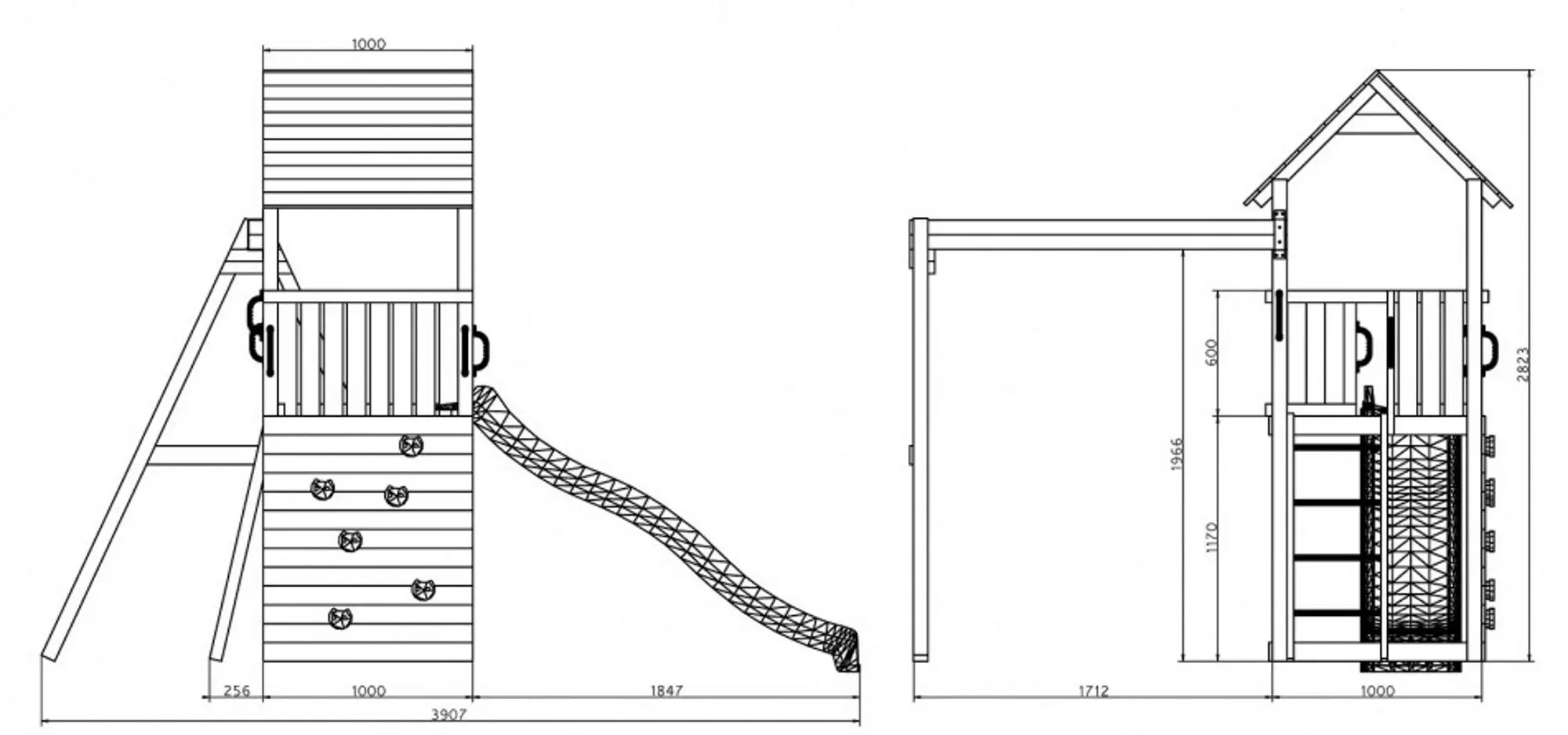 Complex de joaca Fungoo Carol 2 (Grey/White)