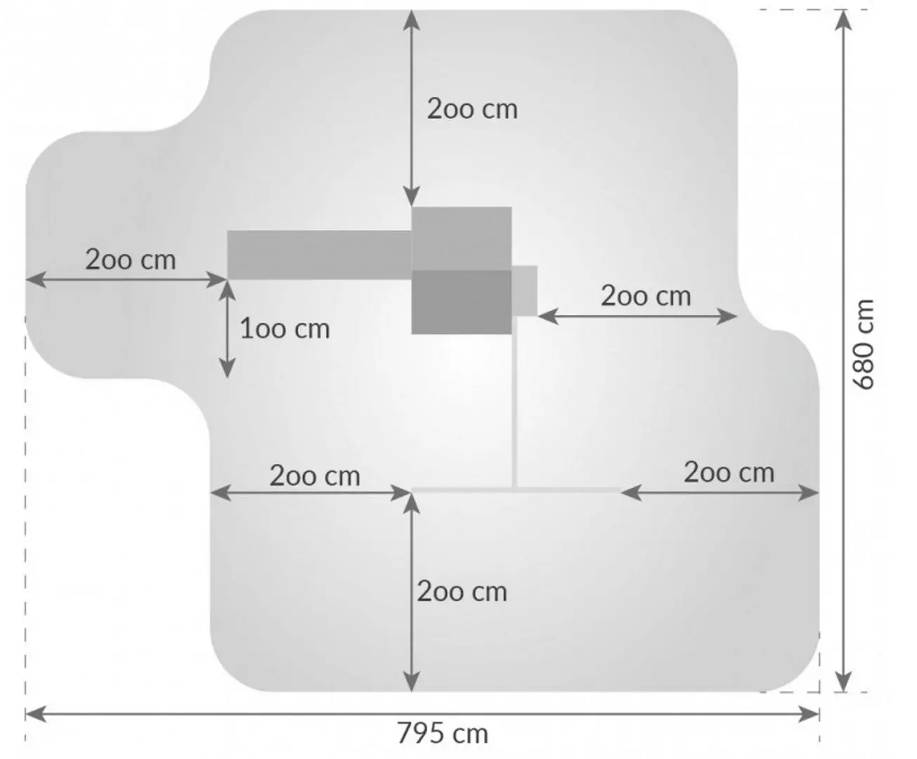 Complex de joaca Fungoo Carol 2 (Grey/White)