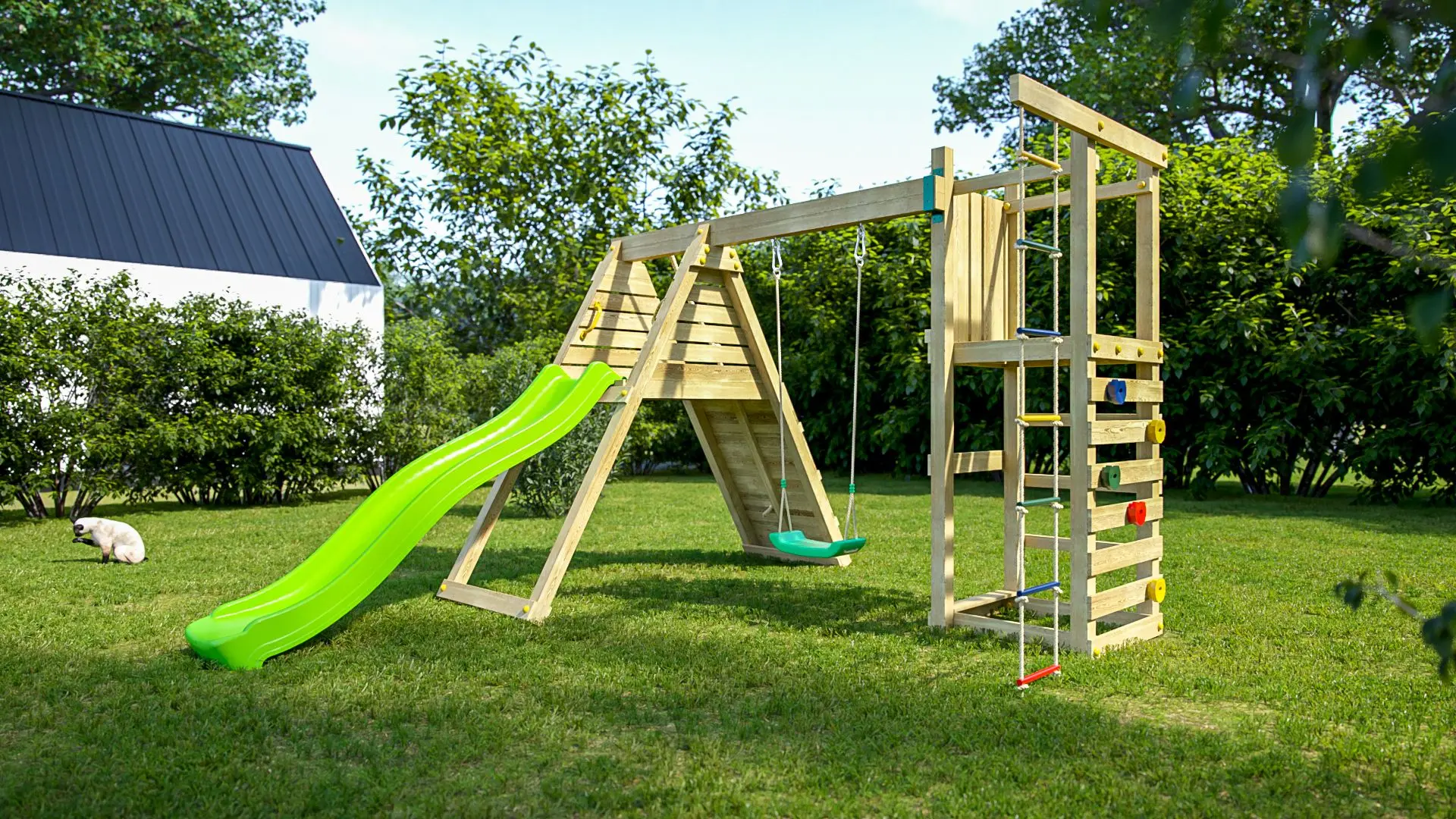 Complex de joaca Fungoo Climber KDI (Wood)