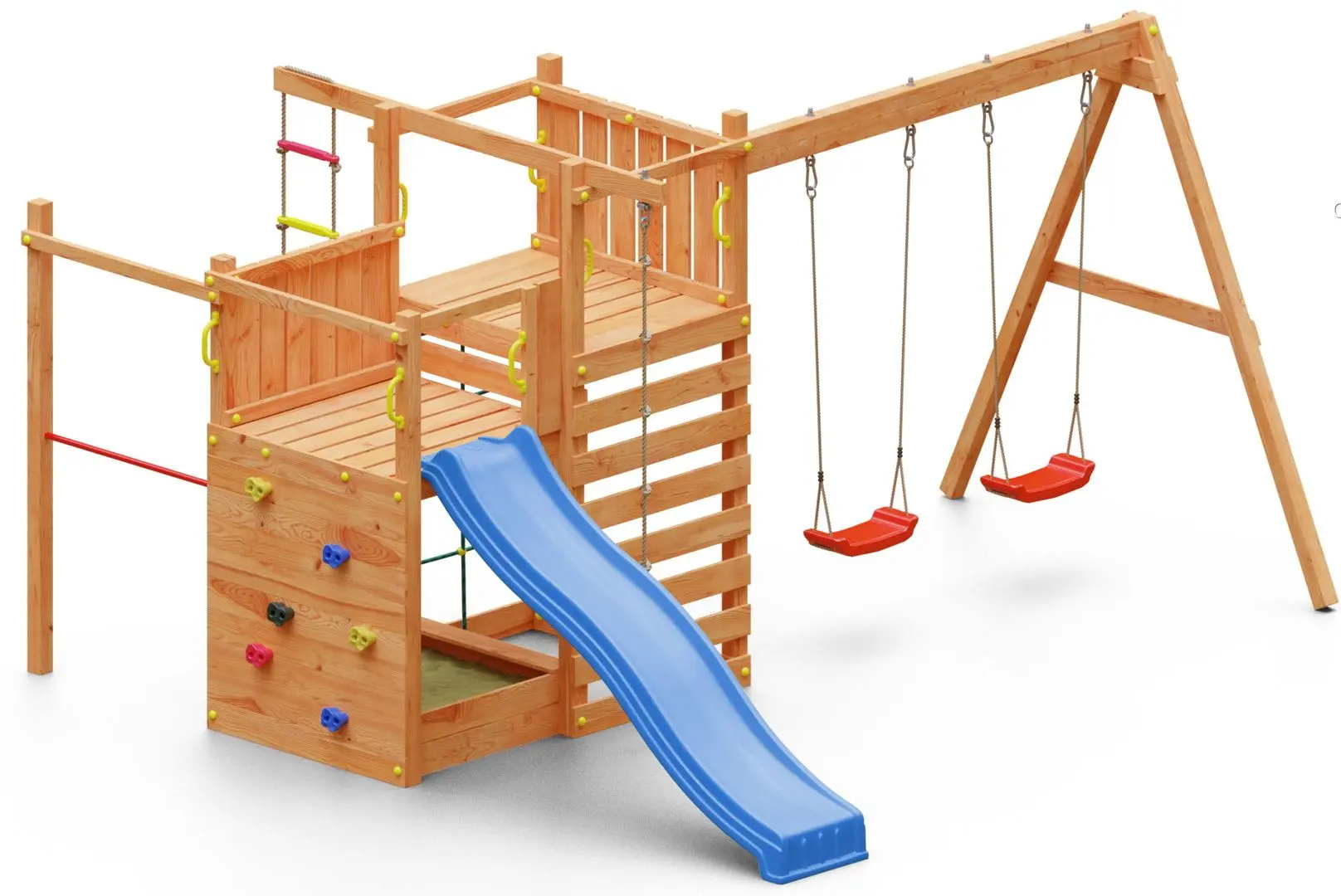 Complex pentru joaca Fungoo Climbing Star 3 (Wood Teak)